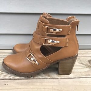 Tan booties